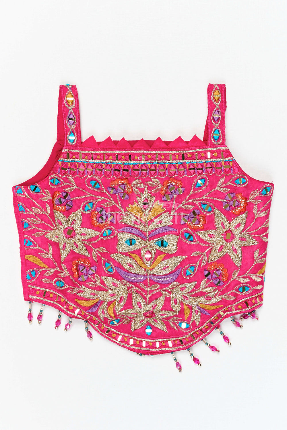 The Nesavu Girls Ethnic Lehenga Girls Mirror Work Lehenga for Wedding and Festive Wear Nesavu Nesavu Girls Georgette Mirror Work Lehenga Choli For Weddings Receptions And Festive Celebrations