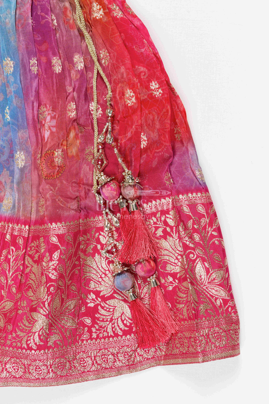 The Nesavu Girls Ethnic Lehenga Girls Mirror Work Lehenga for Wedding and Festive Wear Nesavu Nesavu Girls Georgette Mirror Work Lehenga Choli For Weddings Receptions And Festive Celebrations