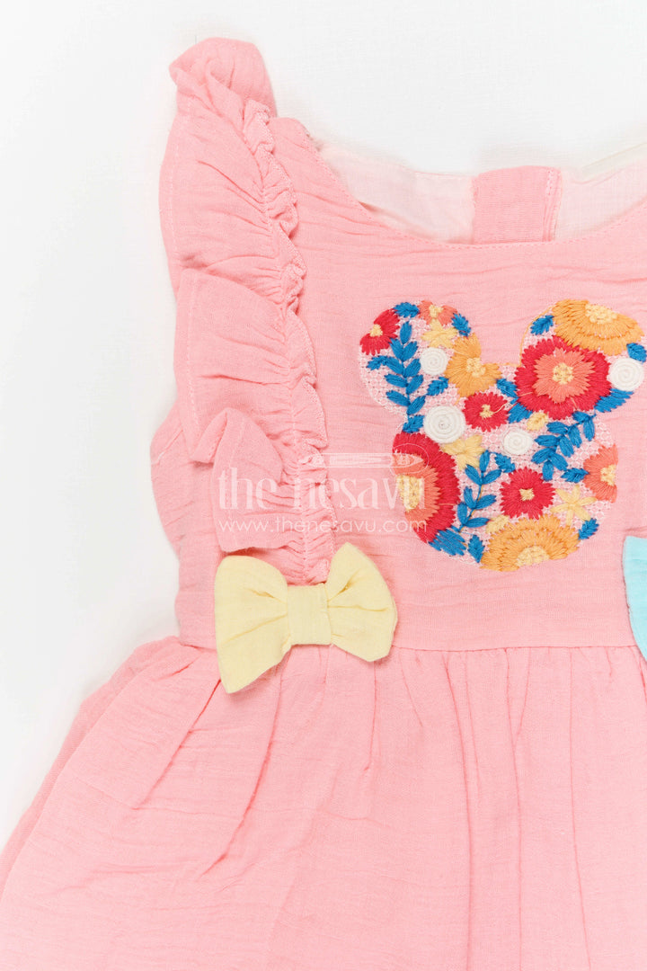 The Nesavu Girls Cotton Frock Girls Muslin Cotton Frock for Charming Outings and Birthday Gatherings Nesavu Nesavu Girls Muslin Cotton Embroidered Frock For Birthday Gatherings And Casual Outings