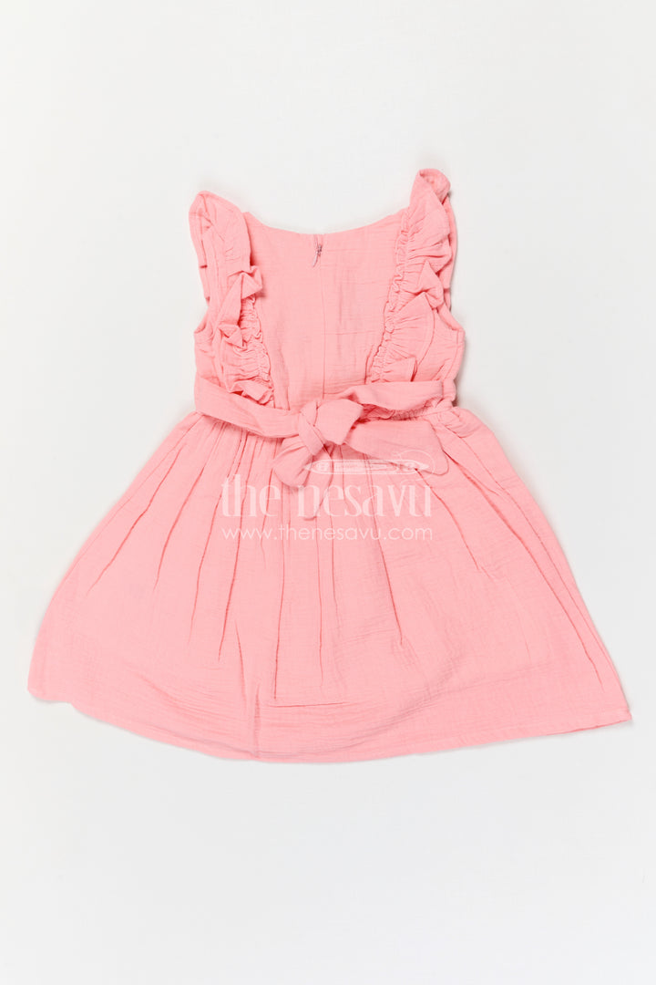 The Nesavu Girls Cotton Frock Girls Muslin Cotton Frock for Charming Outings and Birthday Gatherings Nesavu Nesavu Girls Muslin Cotton Embroidered Frock For Birthday Gatherings And Casual Outings