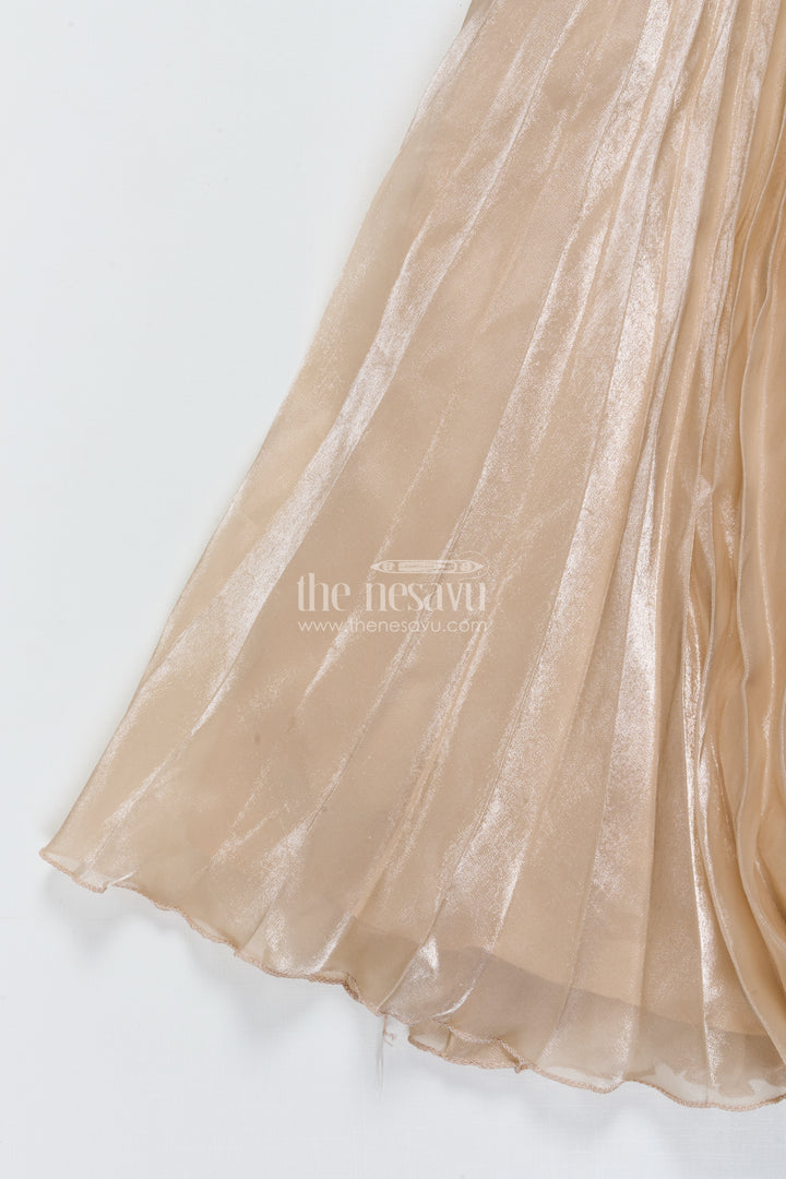 The Nesavu Girls Fancy Lehenga Girls Organza Lehenga with Embroidered Jacket for Birthday and Cultural Events Nesavu Nesavu girls organza lehenga embroidered jacket birthdays cultural performances