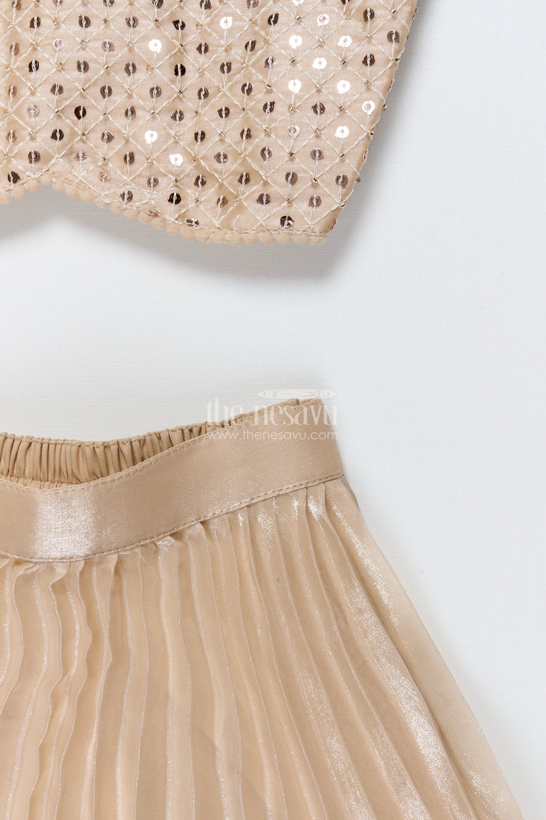 The Nesavu Girls Fancy Lehenga Girls Organza Lehenga with Embroidered Jacket for Birthday and Cultural Events Nesavu Nesavu girls organza lehenga embroidered jacket birthdays cultural performances