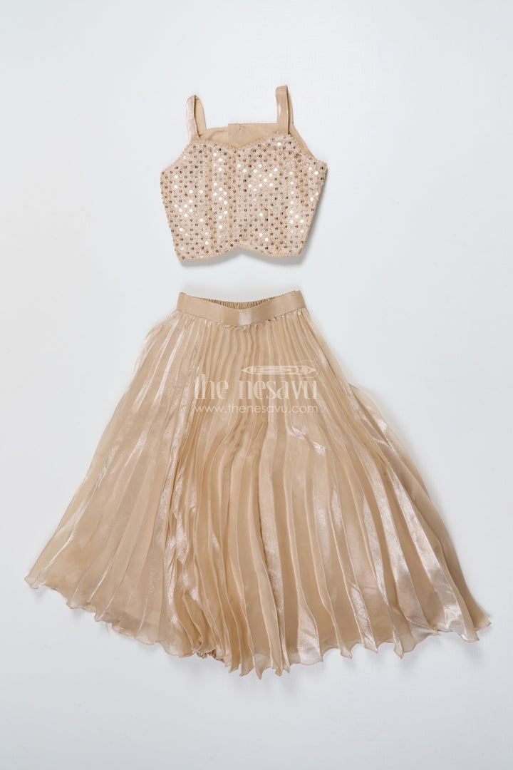 The Nesavu Girls Fancy Lehenga Girls Organza Lehenga with Embroidered Jacket for Birthday and Cultural Events Nesavu Nesavu girls organza lehenga embroidered jacket birthdays cultural performances