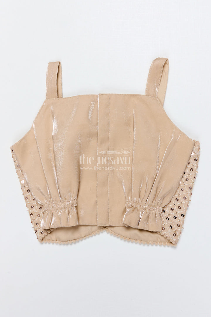 The Nesavu Girls Fancy Lehenga Girls Organza Lehenga with Embroidered Jacket for Birthday and Cultural Events Nesavu Nesavu girls organza lehenga embroidered jacket birthdays cultural performances