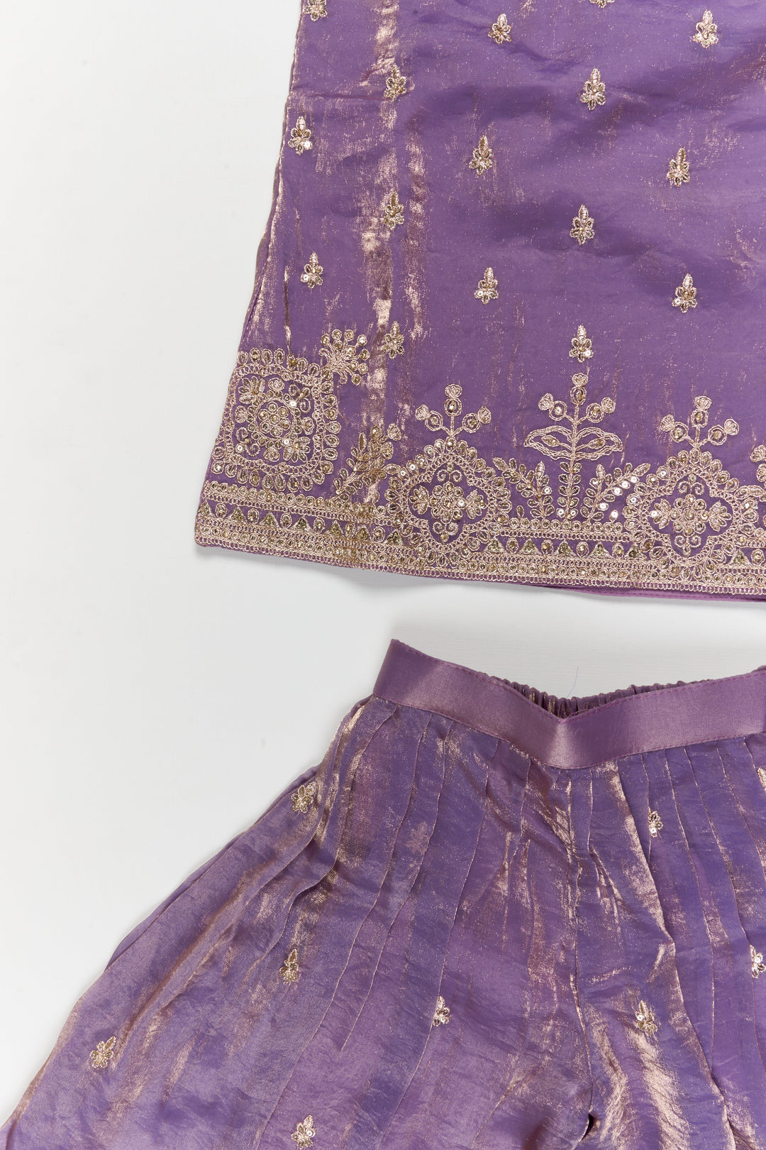 The Nesavu Girls Sharara / Plazo Set Girls Organza Sharara Set with Zari Embroidery for Weddings and Receptions Nesavu Nesavu girls organza sharara set with zari embroidery and dupatta – ideal for weddings and festive functions