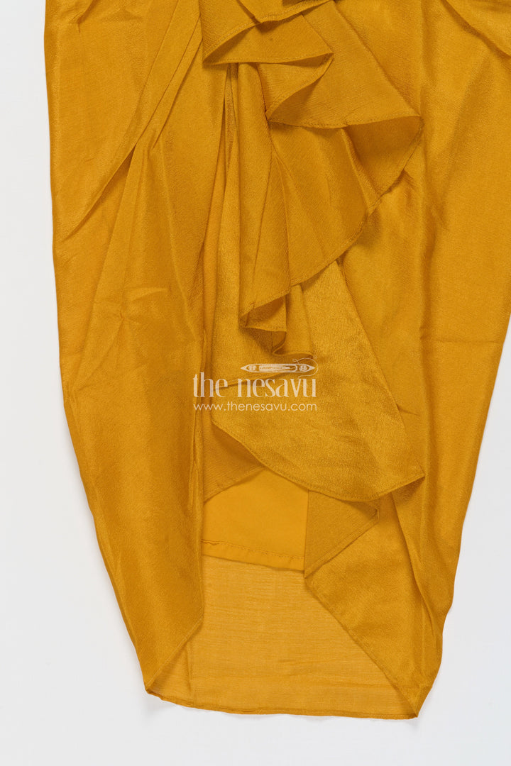 The Nesavu Girls Sharara / Plazo Set Girls Palazzo Set with Shrug for Weddings and Traditional Family Events Nesavu Nesavu girls festive palazzo set shrug kurti weddings family celebrations