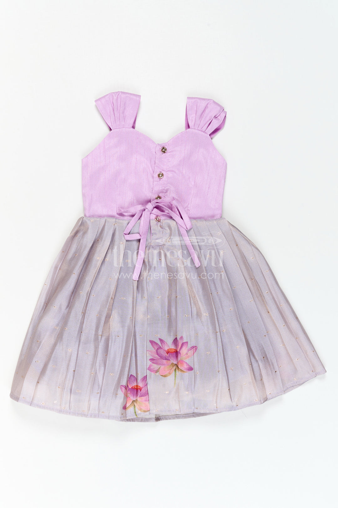 The Nesavu Silk Frock Girls Party Frock for Birthday Celebrations and Special Photo Moments Nesavu Nesavu Girls Semi Banaras Silk Party Frock With Shimmer Skirt For Birthdays And Celebrations