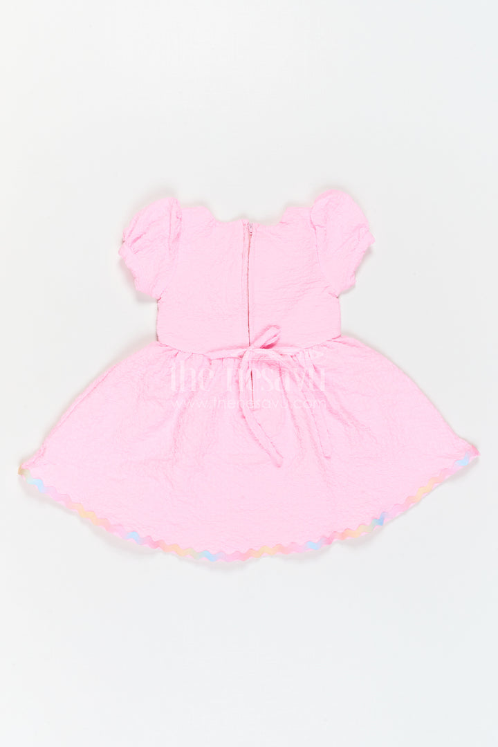 The Nesavu Girls Cotton Frock Girls Party Frock for Birthdays and Playful Celebrations Nesavu Nesavu Girls Birthday Party Frock With Thread Embroidery And Comfortable Cotton Blend Fabric