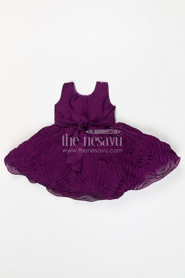 The Nesavu Silk Frock Girls Party Frock for Birthdays and Special Celebration Nesavu Nesavu girls silk party frock with georgette embroidered jacket for birthdays and celebrations