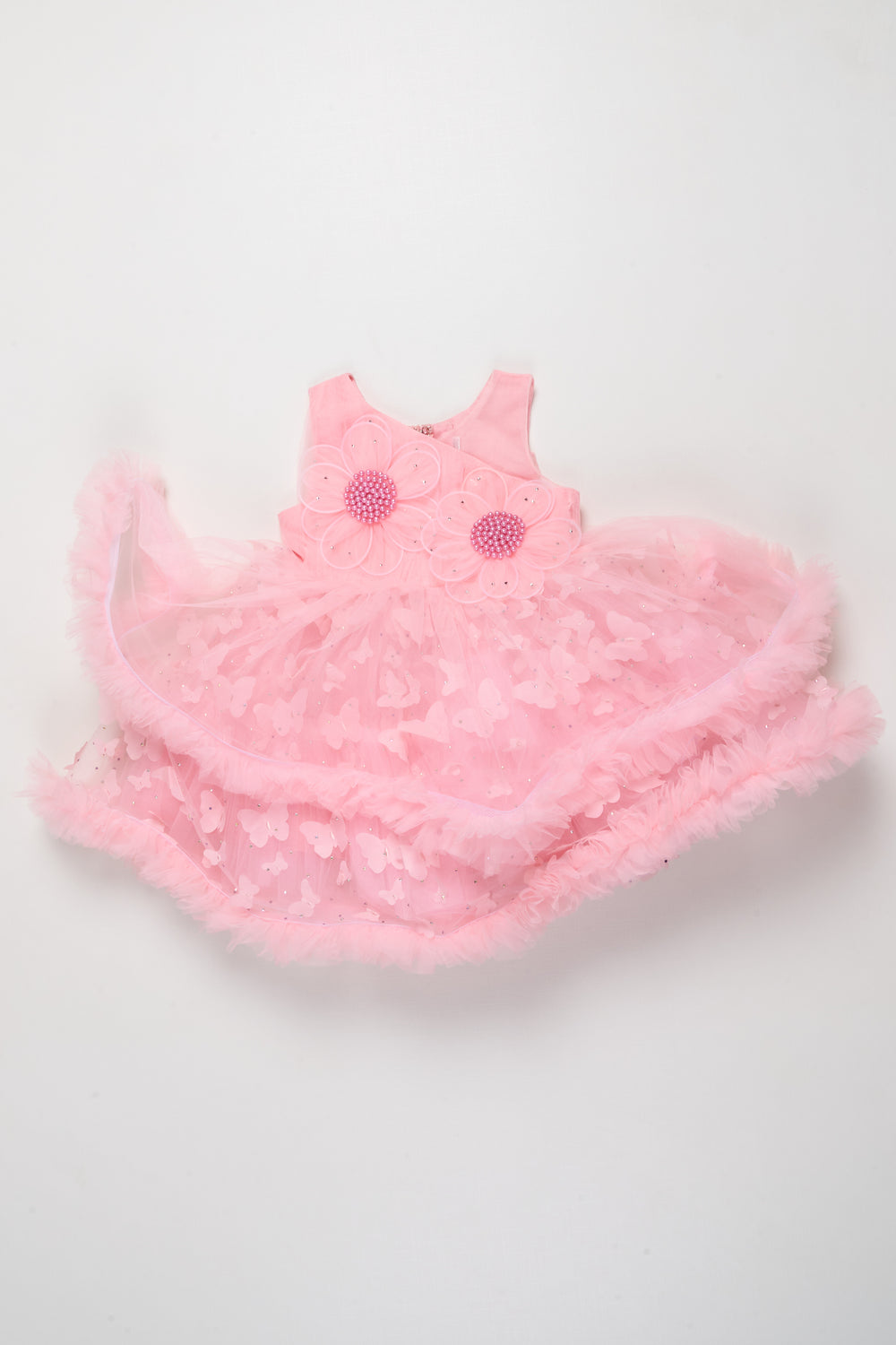 The Nesavu Girls Fancy Party Frock Girls Party Frock for Birthdays and Twirling Celebrations Nesavu Nesavu girls net party frock birthdays twirl-friendly celebrations