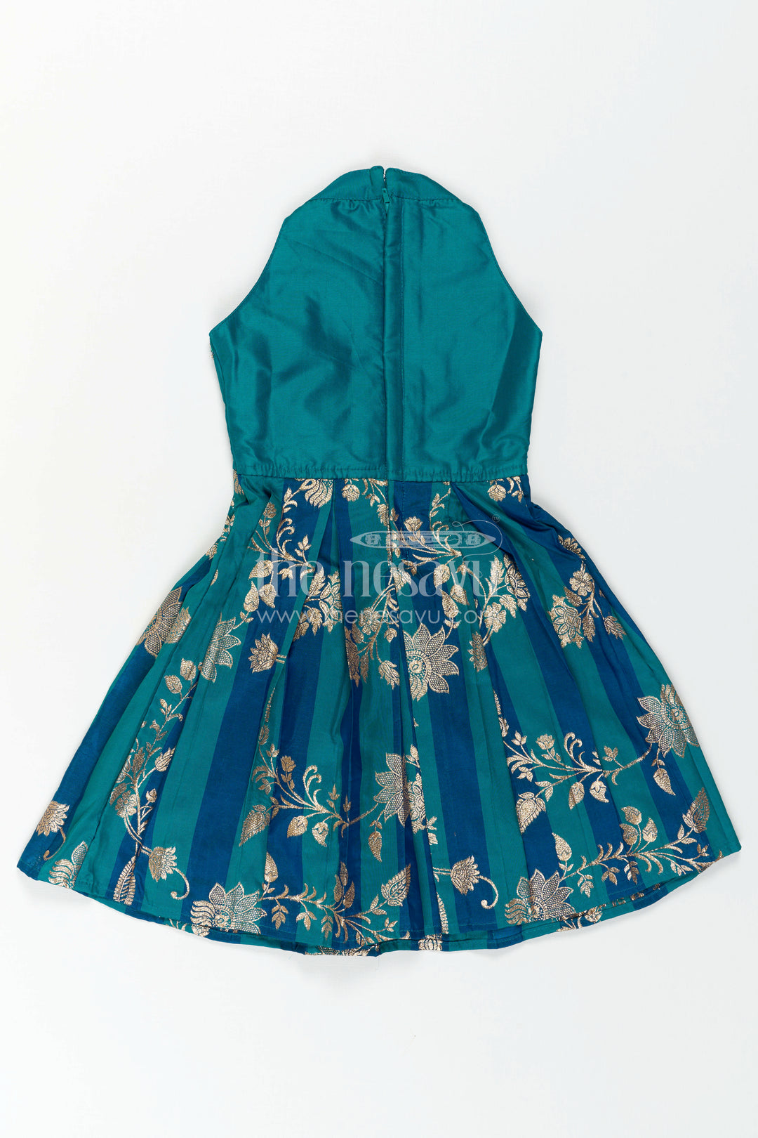 The Nesavu Silk Frock Girls Party Frock for Festive Twirl Moments and Celebrations Nesavu Nesavu Girls Party Frock For Festive Celebrations And Wedding Functions With Designer Embroidery