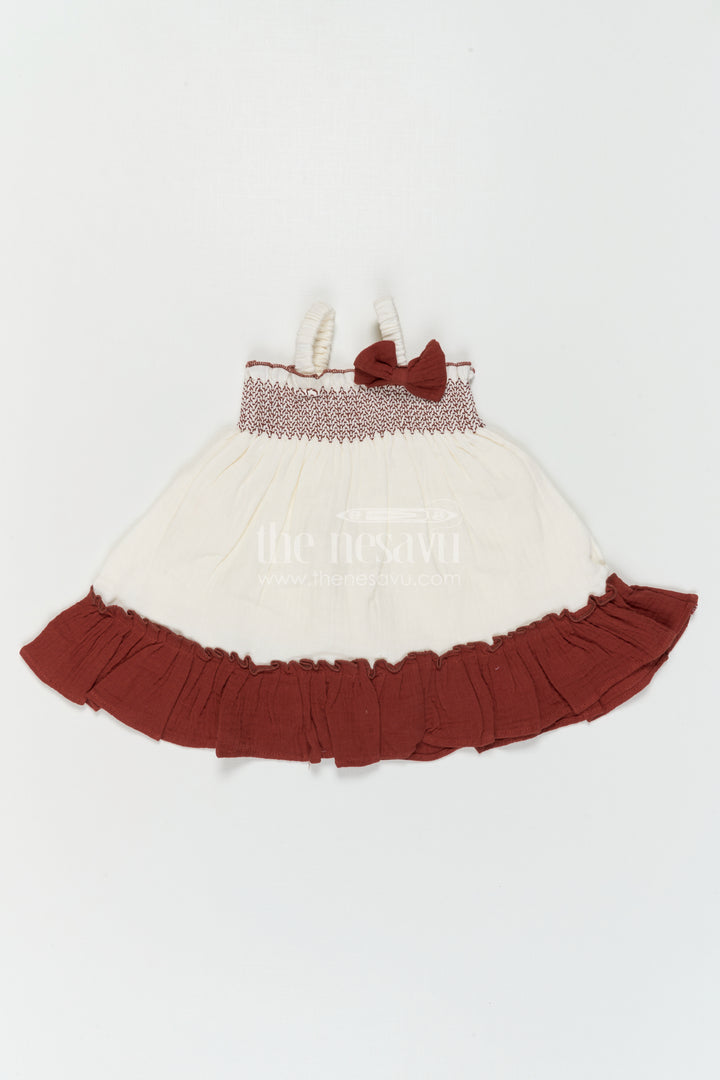 The Nesavu Girls Cotton Frock Girls Party Frock for Special Occasions and Family Celebrations Nesavu Nesavu Girls Party Frock For Special Occasions And Celebrations With Muslin Cotton Flared Design