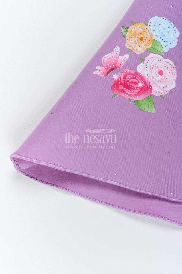 The Nesavu Girls Fancy Party Frock Girls Party Frock with Digital Print for Family Functions Nesavu Nesavu Girls Party Frock With Digital Print For Weddings And Family