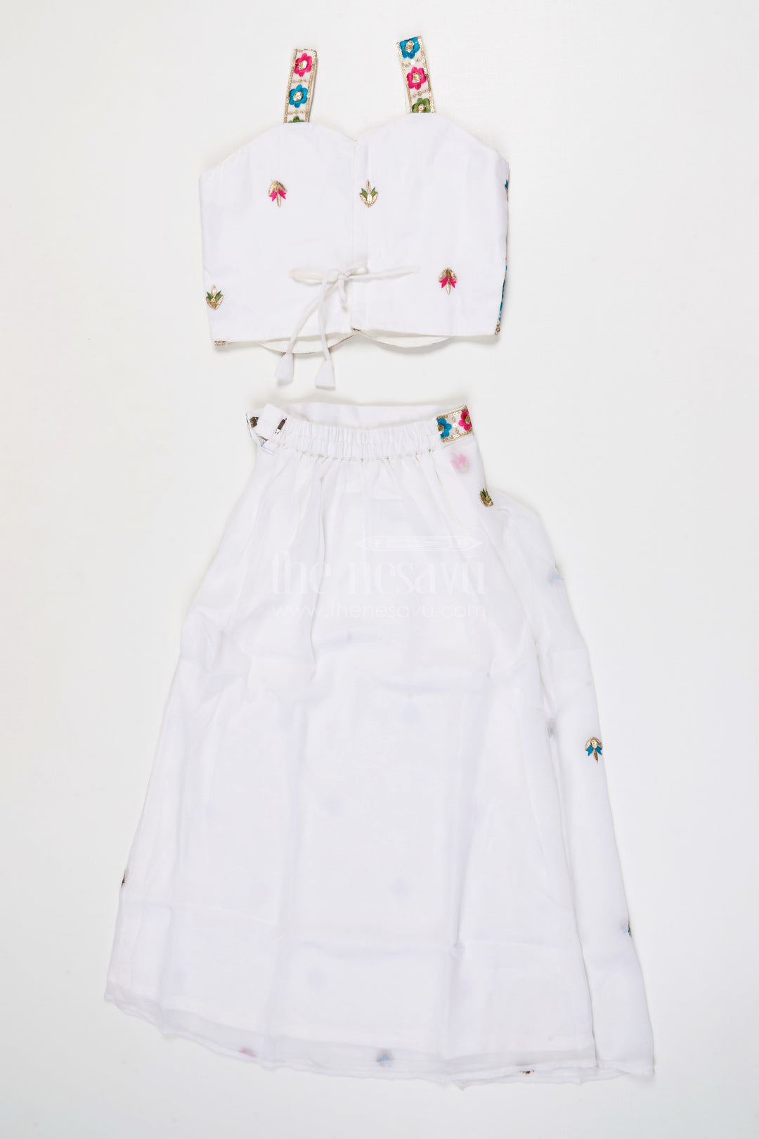 The Nesavu Girls Fancy Lehenga Girls Party Wear Lehenga for Reception and Festive Events Nesavu Nesavu Girls Party Wear Georgette Lehenga With Embroidered Jacket For Receptions And Festive Gatherings