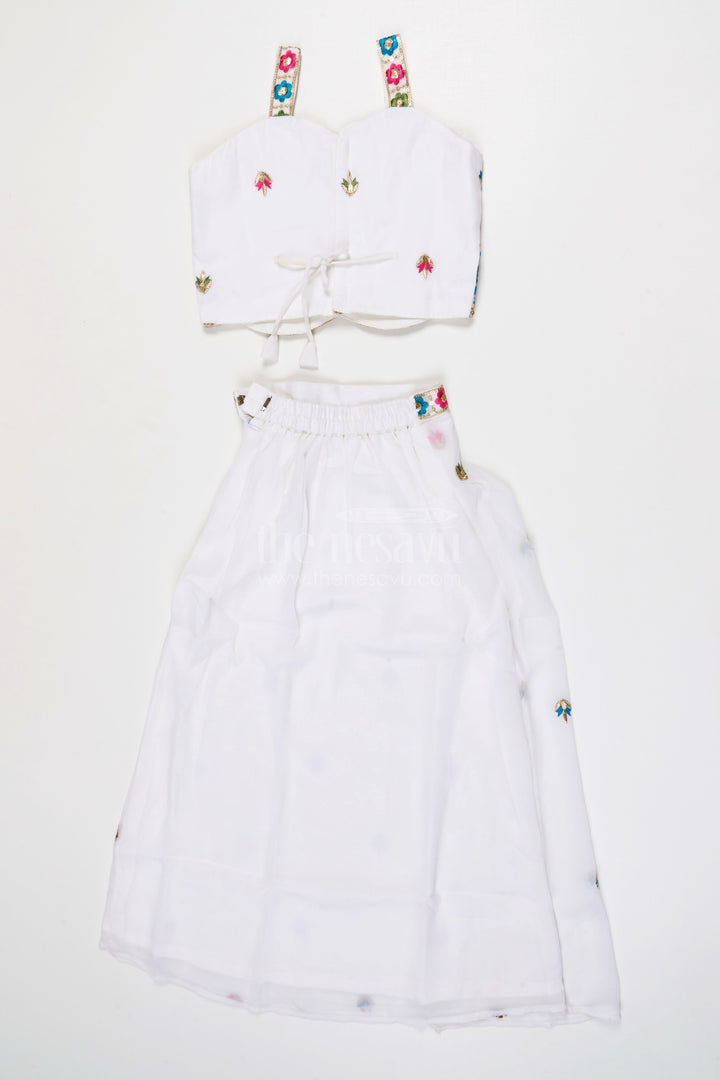 The Nesavu Girls Fancy Lehenga Girls Party Wear Lehenga for Reception and Festive Events Nesavu Nesavu Girls Party Wear Georgette Lehenga With Embroidered Jacket For Receptions And Festive Gatherings