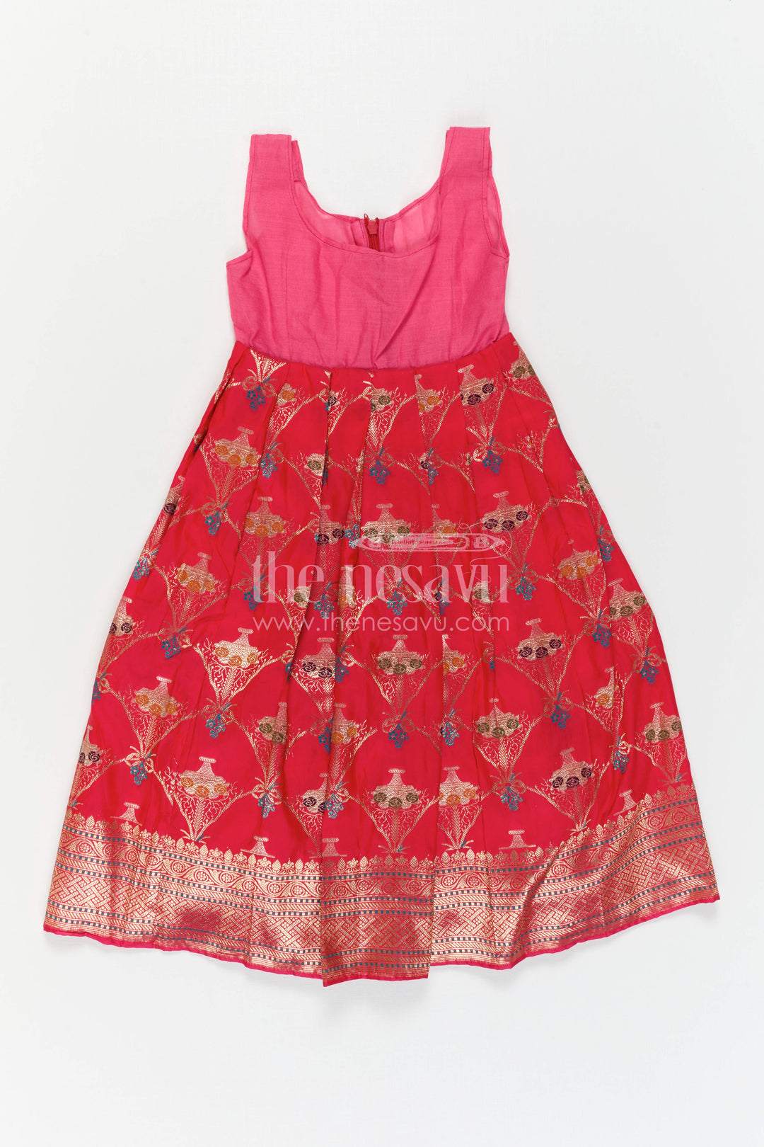 The Nesavu Pattu Pavadai Girls Pattu Pavadai for Festive Celebrations and Traditional Occasions Nesavu Nesavu Girls Pattu Pavadai For Festive Celebrations And Traditional Occasions With Semi Banaras Silk Design