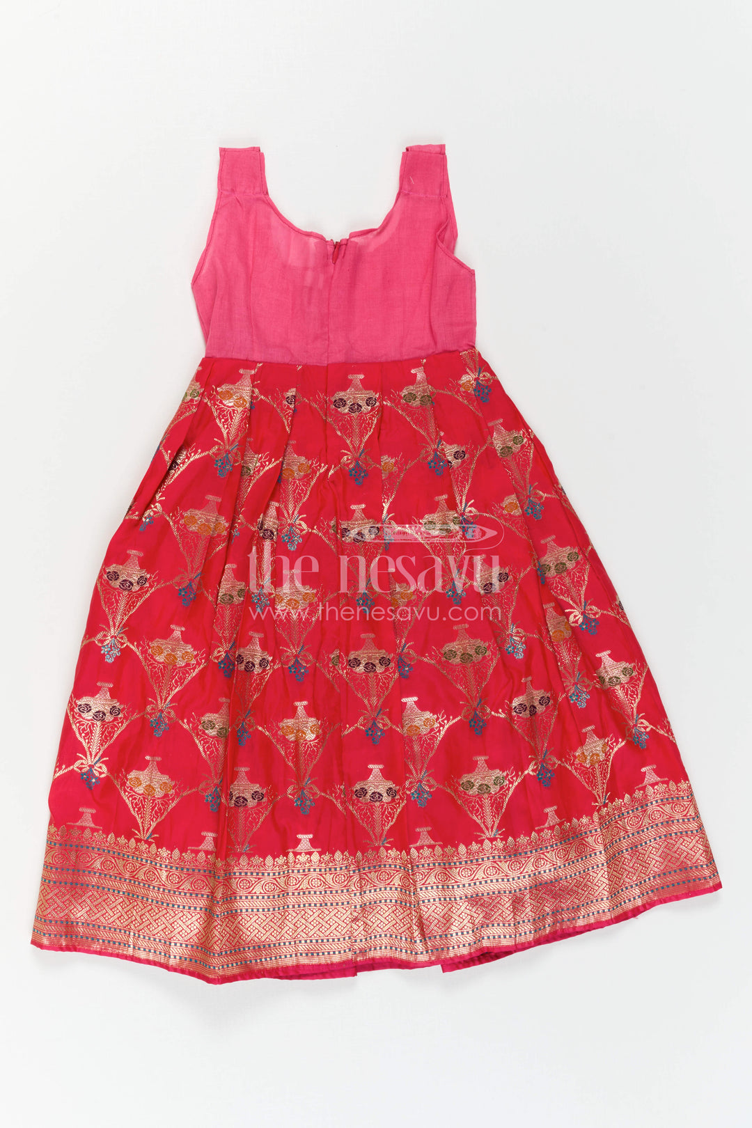The Nesavu Pattu Pavadai Girls Pattu Pavadai for Festive Celebrations and Traditional Occasions Nesavu Nesavu Girls Pattu Pavadai For Festive Celebrations And Traditional Occasions With Semi Banaras Silk Design