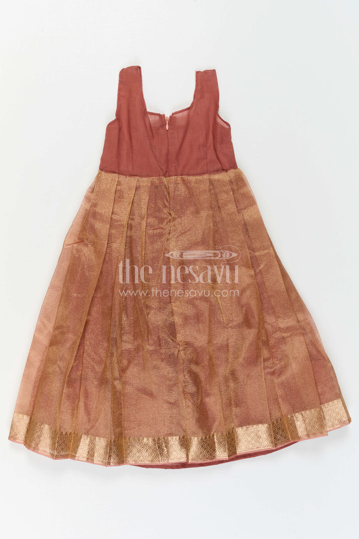 The Nesavu Pattu Pavadai Girls Pattu Pavadai for Festive Functions and Temple Celebrations Nesavu Nesavu Girls Pattu Pavadai For Festive Functions And Temple Celebrations With Semi Banaras Art Silk Design