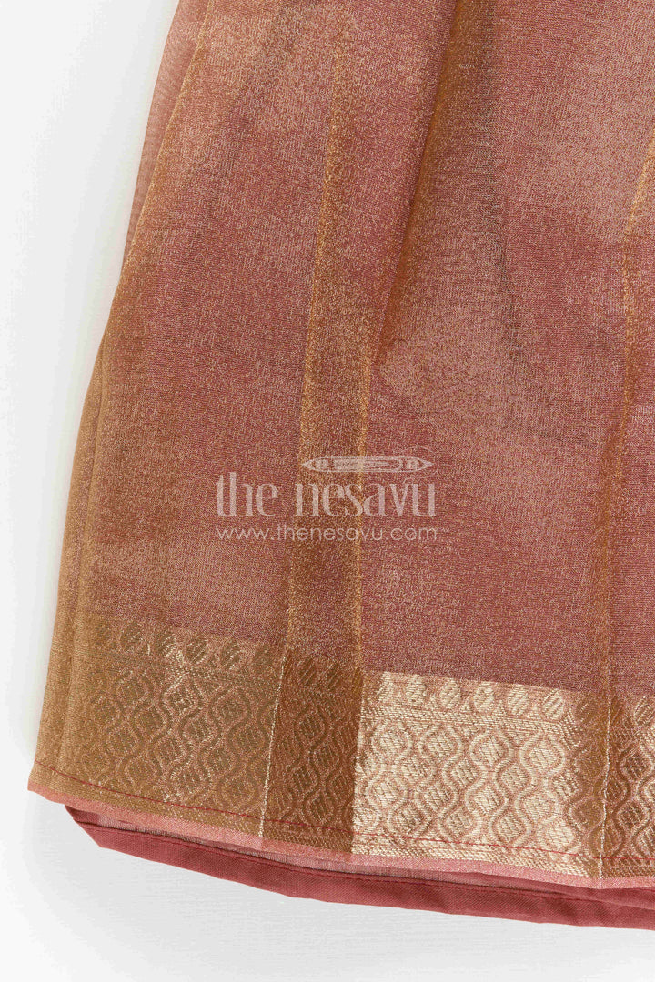 The Nesavu Pattu Pavadai Girls Pattu Pavadai for Festive Functions and Temple Celebrations Nesavu Nesavu Girls Pattu Pavadai For Festive Functions And Temple Celebrations With Semi Banaras Art Silk Design