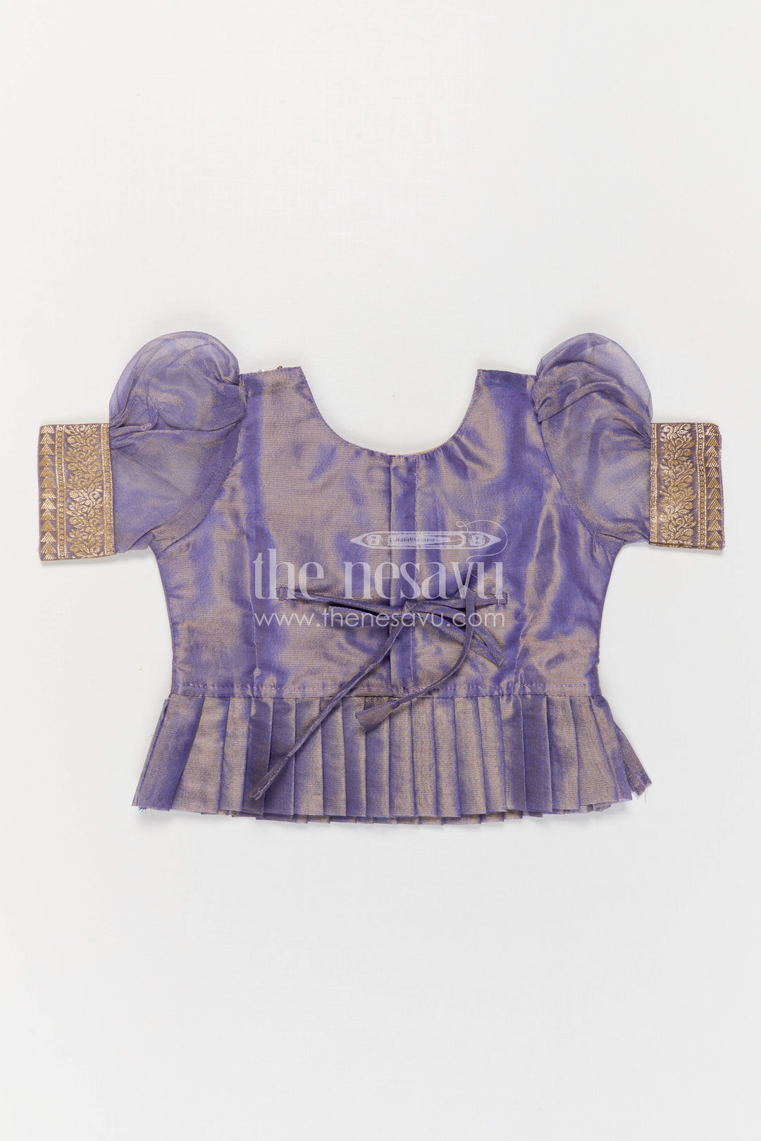 The Nesavu Pattu Pavadai Girls Pattu Pavadai for Festive Occasions and Family Functions Nesavu Nesavu Girls Pattu Pavadai For Festive Occasions With Blend Silk And Tissue Skirt Traditional Design