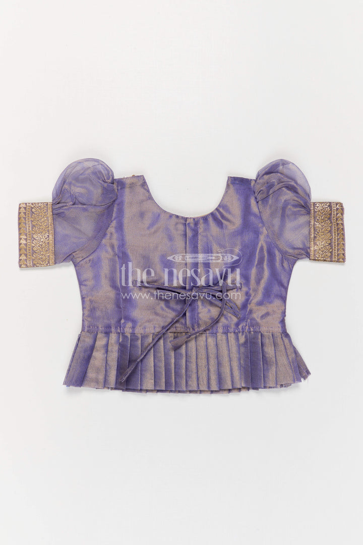 The Nesavu Pattu Pavadai Girls Pattu Pavadai for Festive Occasions and Family Functions Nesavu Nesavu Girls Pattu Pavadai For Festive Occasions With Blend Silk And Tissue Skirt Traditional Design