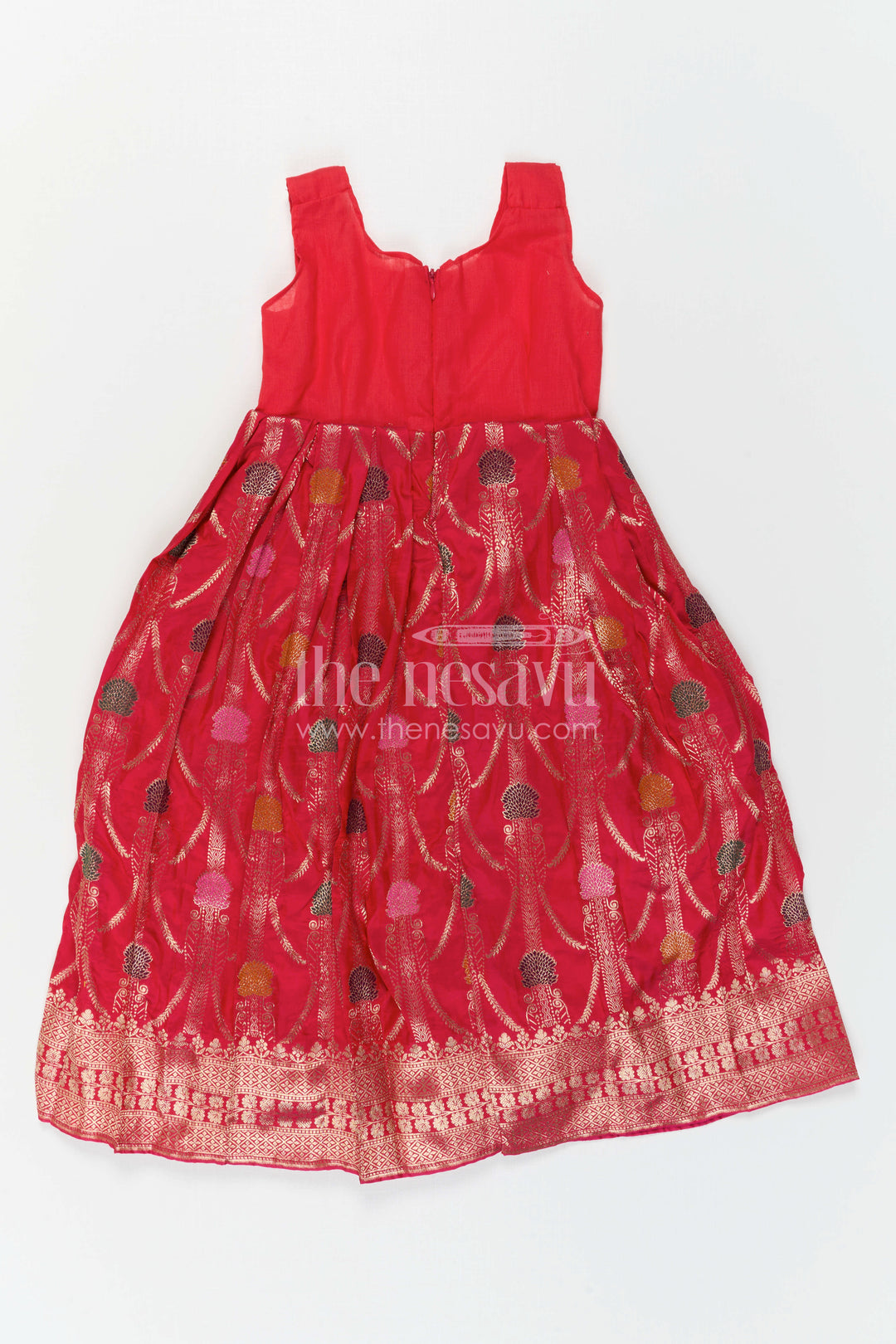 The Nesavu Pattu Pavadai Girls Pattu Pavadai for Temple Visits and Festive Dressing Nesavu Nesavu Girls Pattu Pavadai For Temple Visits And Festive Dressing With Semi Banaras Silk And Traditional Design