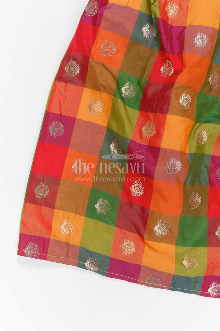 The Nesavu Pattu Pavadai Girls Pattu Pavadai for Temple Visits and Traditional Celebrations Nesavu Nesavu Girls Pattu Pavadai For Temple Visits Weddings And Traditional South Indian Festive Occasions