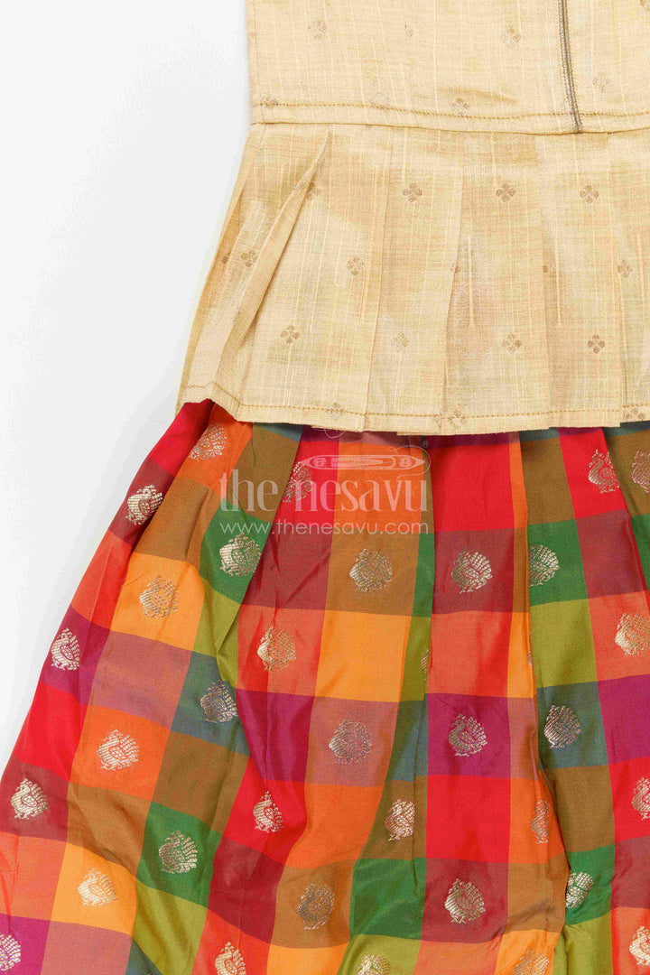 The Nesavu Pattu Pavadai Girls Pattu Pavadai for Temple Visits and Traditional Celebrations Nesavu Nesavu Girls Pattu Pavadai For Temple Visits Weddings And Traditional South Indian Festive Occasions