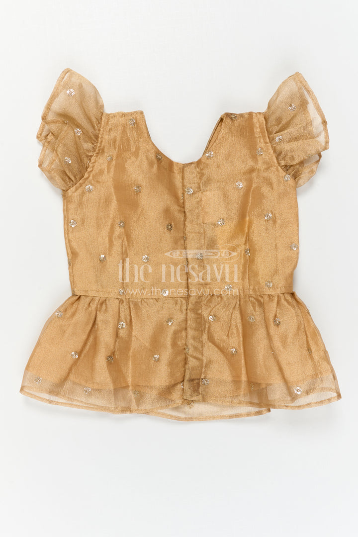 The Nesavu Pattu Pavadai Girls Pattu Pavadai for Traditional Celebrations and Festive Wear Nesavu Nesavu Girls Pattu Pavadai For Traditional Celebrations And Festive Wear With Semi Banaras Silk Design