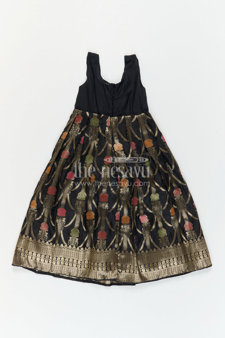 The Nesavu Pattu Pavadai Girls Pattu Pavadai for Traditional Celebrations and Festive Wear Nesavu Nesavu Girls Pattu Pavadai For Traditional Celebrations And Festive Wear With Semi Banaras Silk Design
