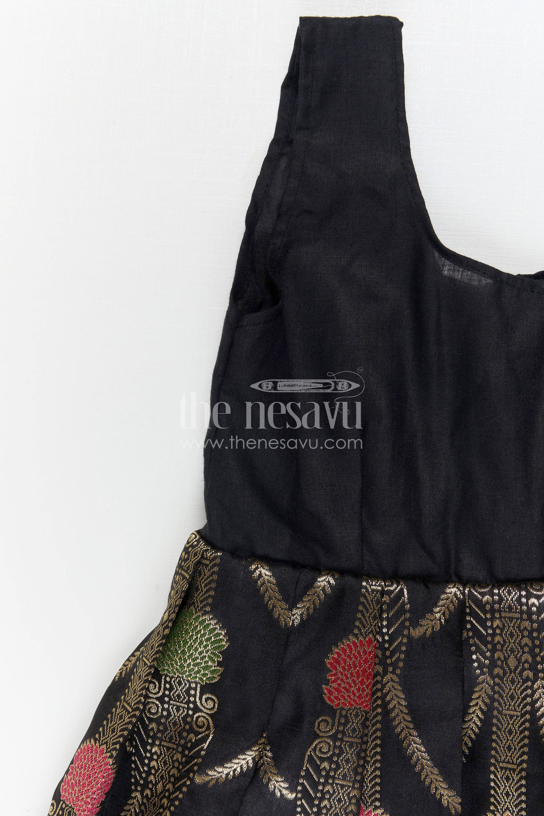 The Nesavu Pattu Pavadai Girls Pattu Pavadai for Traditional Celebrations and Festive Wear Nesavu Nesavu Girls Pattu Pavadai For Traditional Celebrations And Festive Wear With Semi Banaras Silk Design