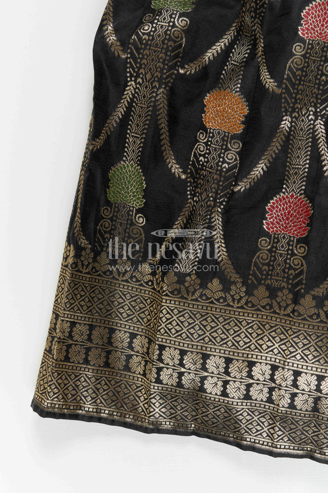 The Nesavu Pattu Pavadai Girls Pattu Pavadai for Traditional Celebrations and Festive Wear Nesavu Nesavu Girls Pattu Pavadai For Traditional Celebrations And Festive Wear With Semi Banaras Silk Design