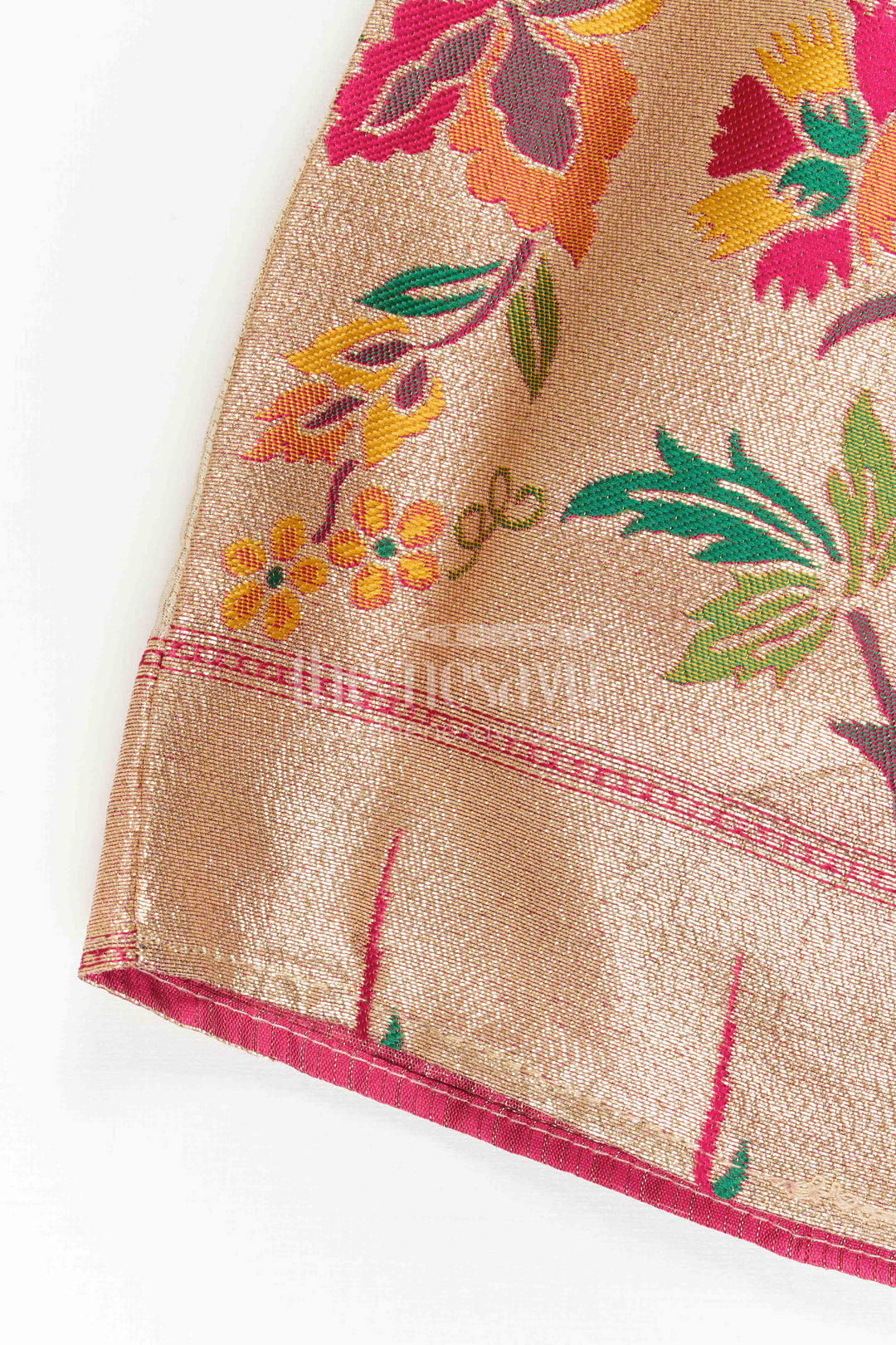The Nesavu Pattu Pavadai Girls Pattu Pavadai for Traditional Festivals and Temple Visits Nesavu Nesavu Girls Pattu Pavadai For Festivals And Temple Visits With Blend Silk And Tissue Bottom Design