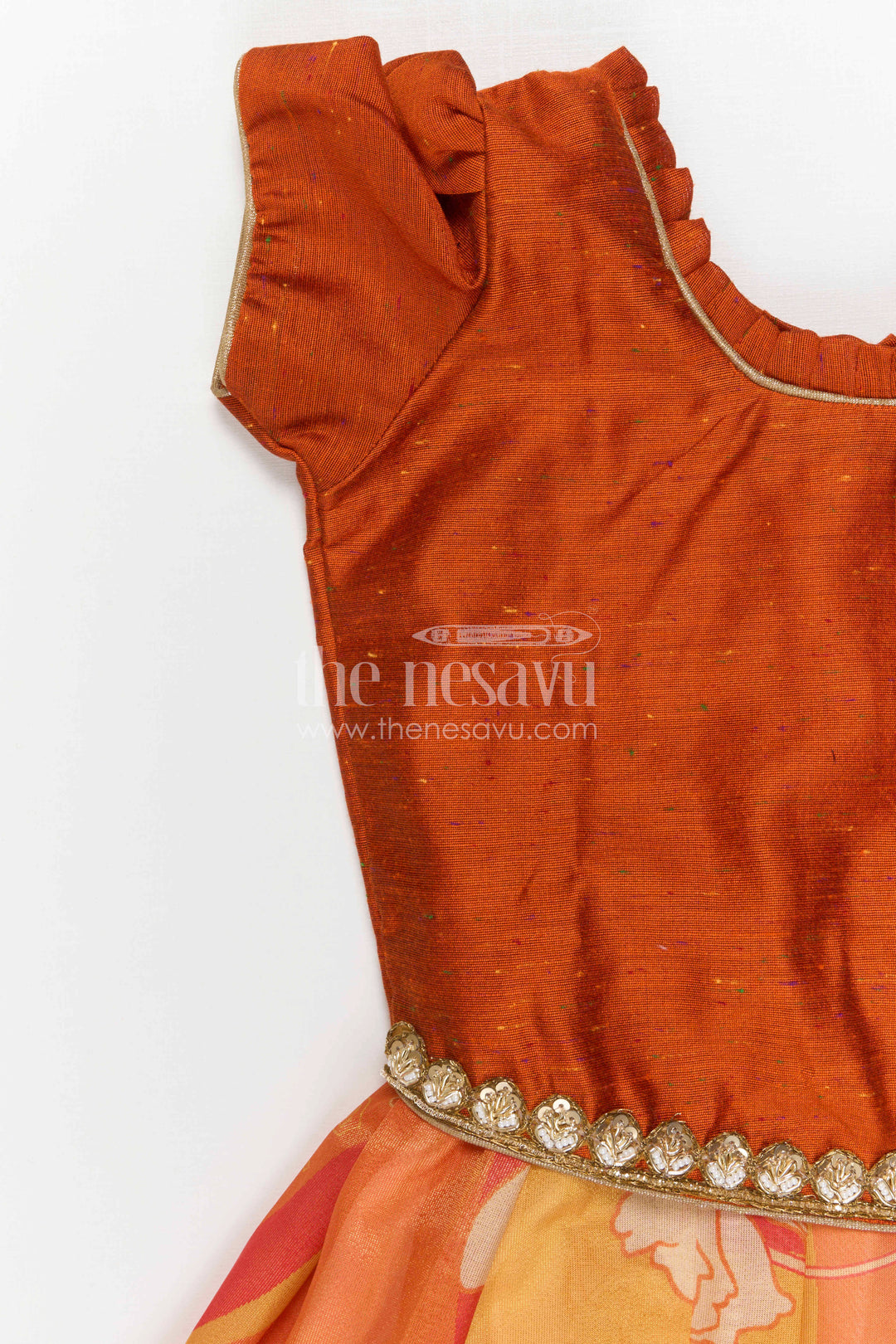 The Nesavu Pattu Pavadai Girls Pattu Pavadai for Traditional Functions and Festive Occasions Nesavu Nesavu Girls Pattu Pavadai For Traditional Functions And Festive Occasions With Semi Banaras Art Silk Design