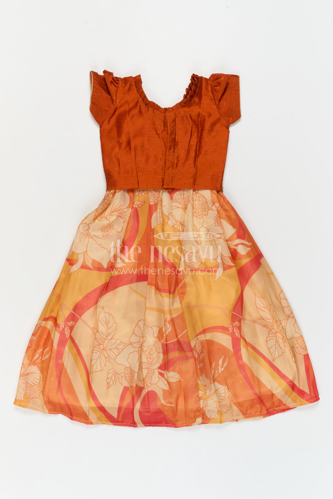 The Nesavu Pattu Pavadai Girls Pattu Pavadai for Traditional Functions and Festive Occasions Nesavu Nesavu Girls Pattu Pavadai For Traditional Functions And Festive Occasions With Semi Banaras Art Silk Design