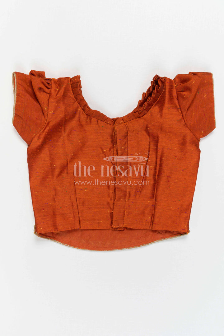 The Nesavu Pattu Pavadai Girls Pattu Pavadai for Traditional Functions and Festive Occasions Nesavu Nesavu Girls Pattu Pavadai For Traditional Functions And Festive Occasions With Semi Banaras Art Silk Design