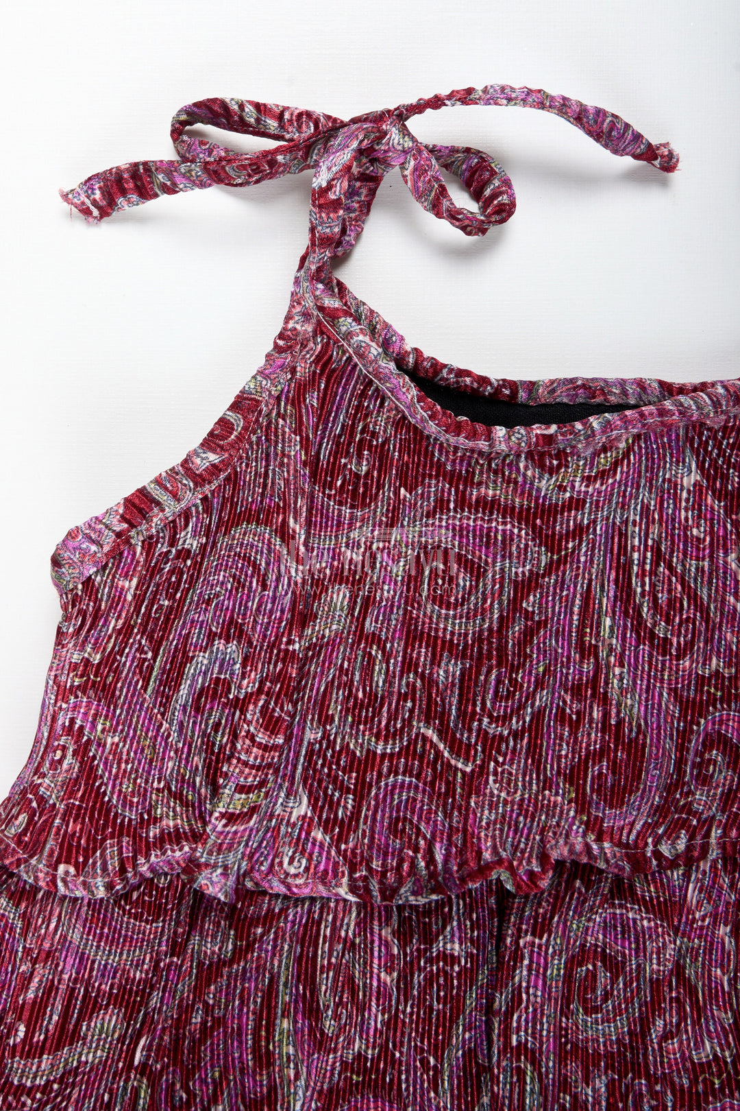 The Nesavu Girls Co-Ord Sets Girls Pink Printed Sharara Set with Layered Frill Top for Weddings and Functions Nesavu Nesavu Pink Girls Sharara Outfit Frill Top Festive Chinon Set Weddings Family Events