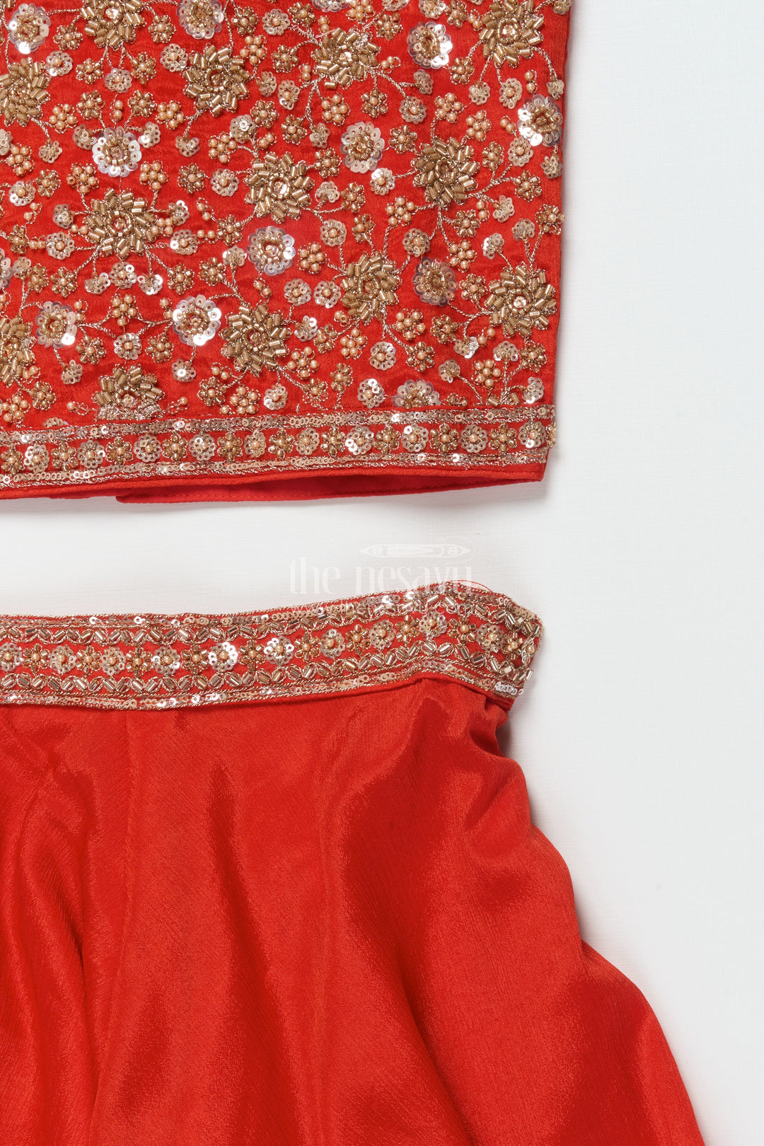 The Nesavu Girls Sharara / Plazo Set Girls Plazo Set with Embroidered Yoke for Festive Functions and Stage Shows Nesavu Nesavu girls georgette plazo set embroidery festive performances cultural celebrations