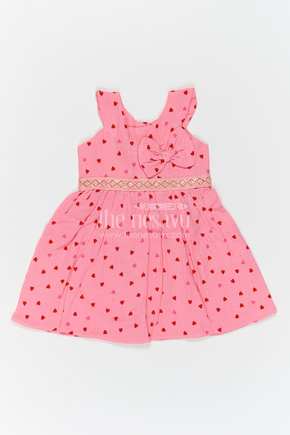 The Nesavu Girls Cotton Frock Girls Printed Frock for Birthdays and Playful Outings Nesavu Nesavu Girls Muslin Cotton Frock With Digital Print For Birthdays And Playful Outings