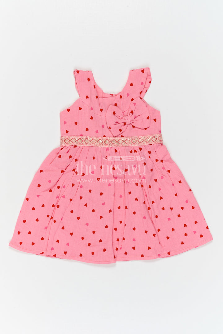 The Nesavu Girls Cotton Frock Girls Printed Frock for Birthdays and Playful Outings Nesavu Nesavu Girls Muslin Cotton Frock With Digital Print For Birthdays And Playful Outings