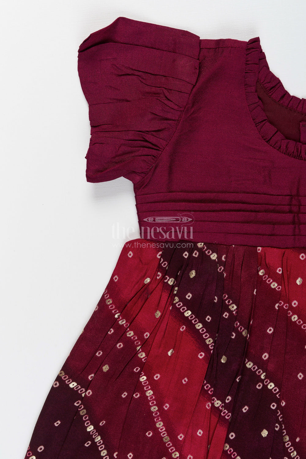 The Nesavu Girls Cotton Frock Girls printed frock for school functions and casual celebrations Nesavu Nesavu girls printed viscose frock school events ethnic casual celebrations