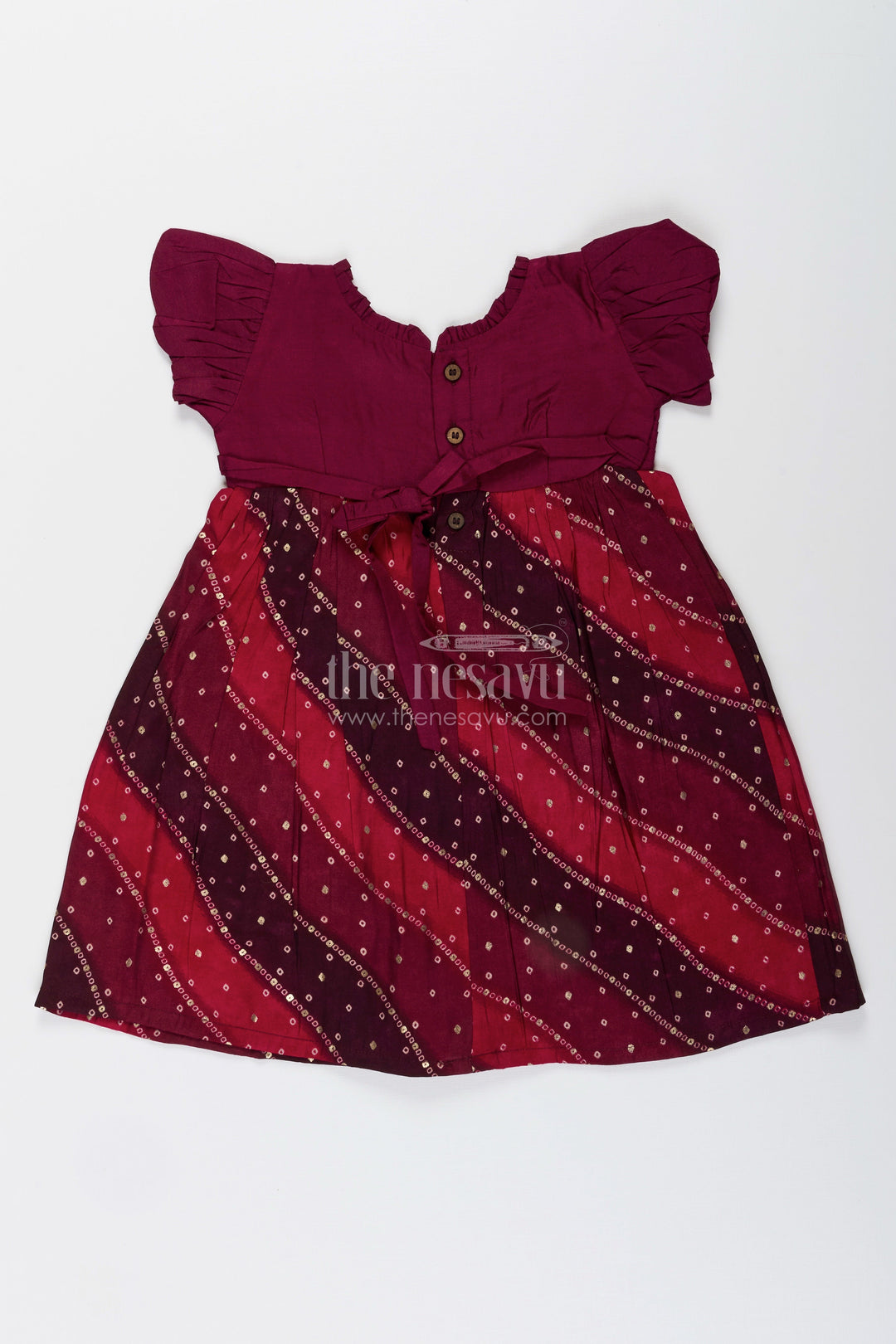 The Nesavu Girls Cotton Frock Girls printed frock for school functions and casual celebrations Nesavu Nesavu girls printed viscose frock school events ethnic casual celebrations