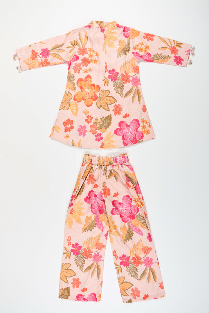 The Nesavu Girls Co-Ord Sets Girls Printed Sharara Set in Soft Cotton for Summer Ethnic Wear Nesavu Nesavu girls cotton sharara set digital floral print comfortable ethnic wear
