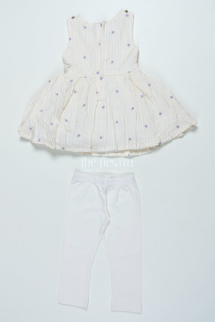 The Nesavu Girls Sharara / Plazo Set Girls Purple Sharara Set with Crushed Georgette and Jacket for Elegant Events Nesavu Nesavu girls purple sharara set crushed georgette jacket  graceful outfit festive family gatherings