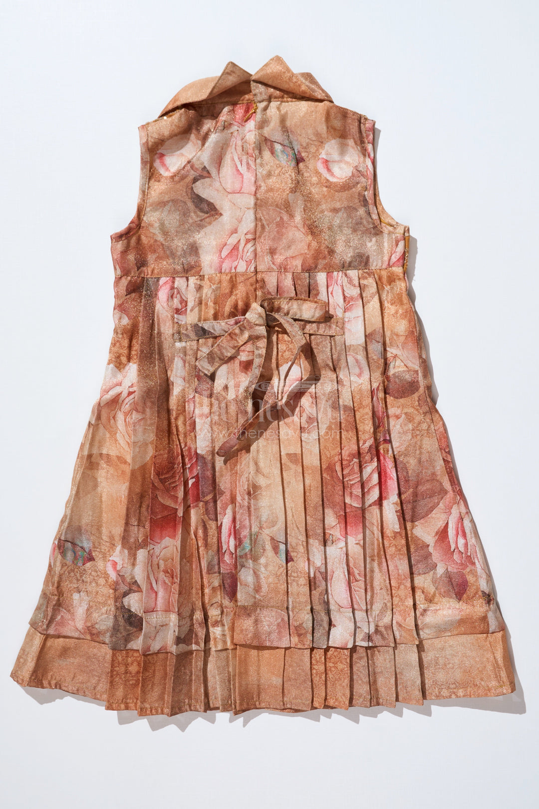 The Nesavu Girls Cotton Frock Girls Readymade Cotton Frock with Floral Digital Print and Embroidered Collar for a Chic Look Nesavu Girls Readymade Cotton Frock Floral Digital Print Embroidered Collar | The Nesavu