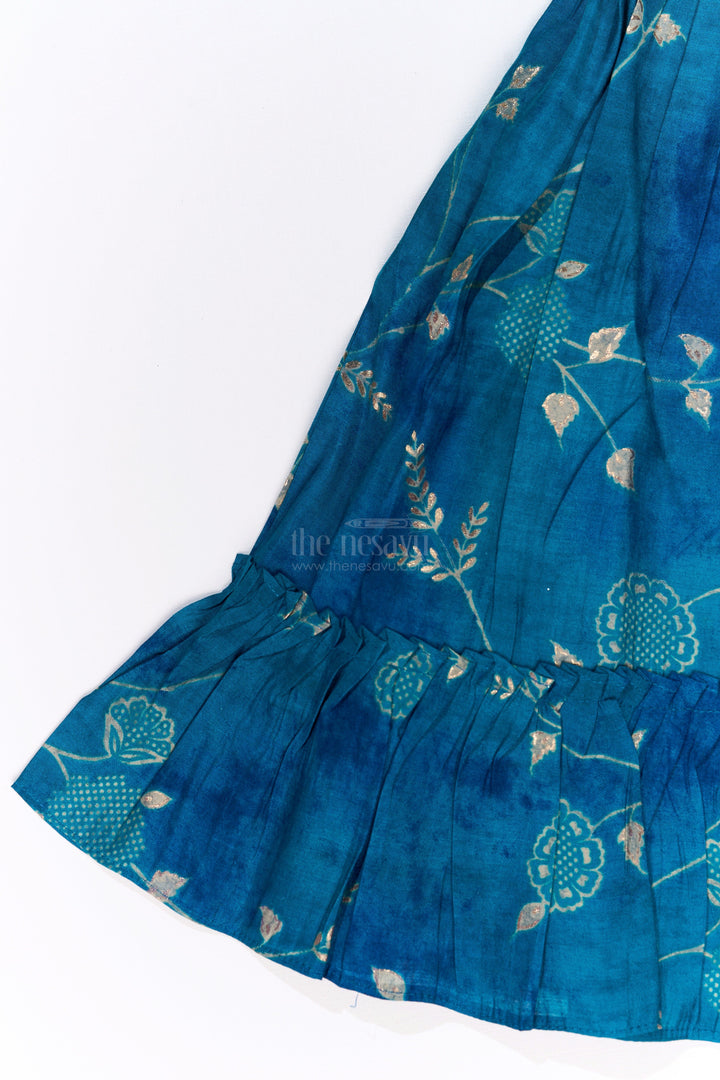The Nesavu Girls Lehenga Choli Girls Royal Blue Colour Lehenga with Embellished Choli and Tassel Accents Nesavu Nesavu Girls Royal Blue Colour Lehenga Embellished Choli Tassel Accents