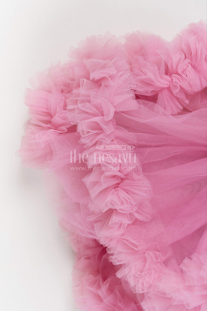 The Nesavu Girls Fancy Party Frock Girls Ruffle Frock for Birthday Photoshoots and Princess Parties Nesavu Nesavu Girls Net Ruffle Frock For Birthday Photoshoots Princess Parties And Milestone Celebrations