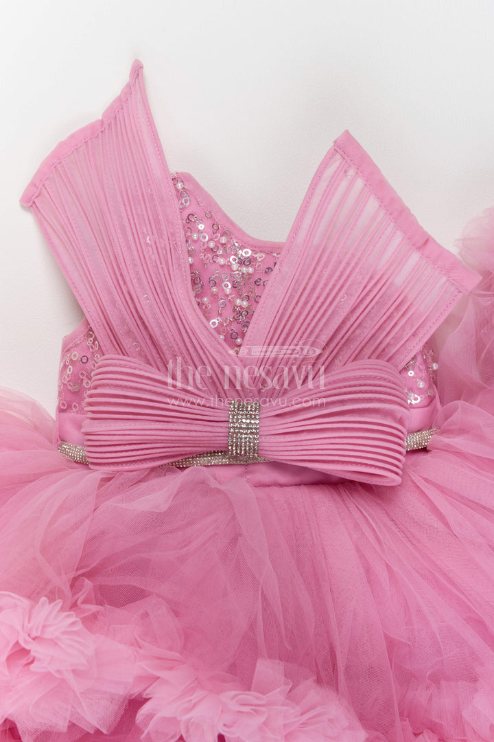 The Nesavu Girls Fancy Party Frock Girls Ruffle Frock for Birthday Photoshoots and Princess Parties Nesavu Nesavu Girls Net Ruffle Frock For Birthday Photoshoots Princess Parties And Milestone Celebrations