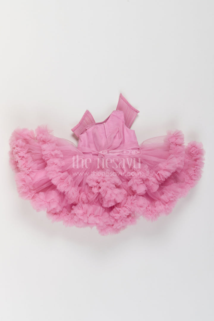 The Nesavu Girls Fancy Party Frock Girls Ruffle Frock for Birthday Photoshoots and Princess Parties Nesavu Nesavu Girls Net Ruffle Frock For Birthday Photoshoots Princess Parties And Milestone Celebrations