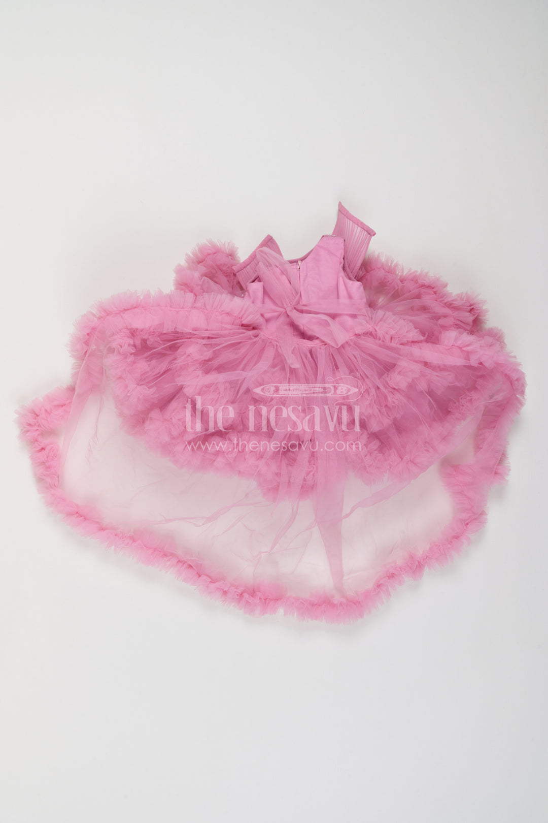 The Nesavu Girls Fancy Party Frock Girls Ruffle Frock for Birthday Photoshoots and Princess Parties Nesavu Nesavu Girls Net Ruffle Frock For Birthday Photoshoots Princess Parties And Milestone Celebrations